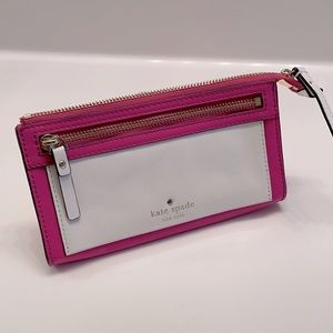 Kate spade wallet purse bag pink white